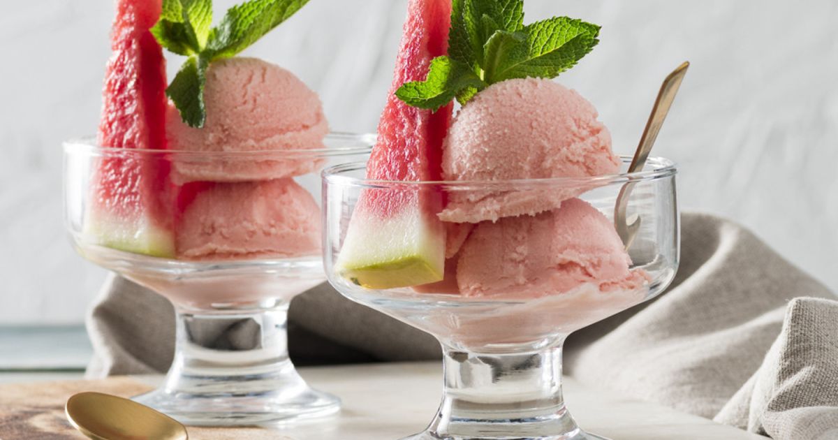 Gelato au melon d'eau